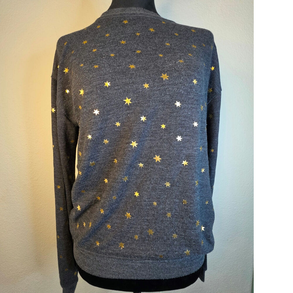 Spiritual Gangster Womens Rose Gold Star Stellium Print Sweatshirt Celestial